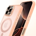 Miniatyrbild 4 av 6: MagSafe-skal för iPhone 16 Pro Max Matt Frostad Baksida Rosakant Rosa