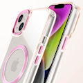 Miniatyrbillede 4 af 6: MagSafe Cover til iPhone 15 Plus og 14 Plus, Bagside i Glas Farve Rosé Champagne Rosa