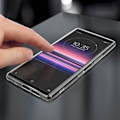 Miniatyrbild 4 av 4: Skyddspaket - AVIZAR - Sony Xperia 5 - Silikon - Härdat Glas 9H - Svart Svart