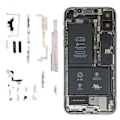 Miniatyrbild 3 av 4: Interna komponentfästen för iPhone X - AVIZAR - Svart - Effektiv hållning och blockering Svart