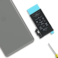 Miniatyrbild 3 av 5: Internt batteri - GOOGLE - Pixel 7 Pro - 5000mAh - Litiumjon - GMF5Z Svart