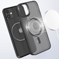 Miniatyrbillede 3 af 6: Coque MagSafe til iPhone 11 Mat Frostet Bag Kontur Sort Svart