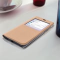 Miniatyrbillede 3 af 4: Smartphone-etui - AVIZAR - Samsung A11 / M11 - Fuld beskyttelse - Hårdt cover - Visningsvindue Guld