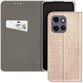 Miniatyrbild 2 av 5: Etui för Motorola Edge 50 Neo Fodral Kortficka och Videoställ i Guld Gul
