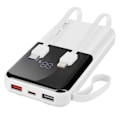 Miniatyrbillede 1 af 5: 10000 mAh backup-batteri med Lightning og USB Type C-kabler LinQ White