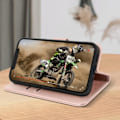 Miniatyrbild 4 av 6: Fodral till Apple iPhone 12 - AVIZAR - Wallet Flip - Rosa - Syntet - Video Support Funktion Rosa