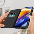 Miniatyrbild 3 av 5: AVIZAR Fodral till Xiaomi Poco F4 GT - Magnetic Flip Wallet Video Support - Svart Svart