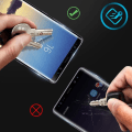Pikkukuva 3 / 4: Kalvo Samsung Galaxy Note 8:lle - AVIZAR - Karkaistu lasi - Musta - Iskunkestävä - Erittäin ohut Svart