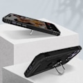 Miniatyrbillede 4 af 5: AVIZAR Shockproof Hybrid iPhone 14 Pro Cover - Sort - Holdering og videostøtte svart