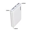 Miniatyrbillede 3 af 5: Backup-batteri 5000mAh Dual Output Ultra kompakt USB-opladning Akashi hvid