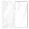 Pikkukuva 2 / 5: MAYAXESS suojapaketti Samsung Galaxy A25 5G:lle - Läpinäkyvä puolijäykkä kotelo ja 9H karkaistu lasi Transparent