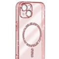 Pikkukuva 2 / 5: MagSafe Case iPhone 15 Silicone Glitter Champagne Pink -puhelimelle