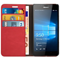 Miniatyrbillede 3 af 4: Etui Folio Læder - Microsoft - Lumia 950 - Rød - Støttefunktion - Ægte læder Röd