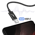 Pikkukuva 4 / 5: Langalliset Kuulokkeet - AKASHI - USB-C - Melunvaimennus - Mikrofoni Kaukosäätimellä - Musta Svart