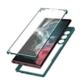 Pikkukuva 1 / 5: Kotelo - AVIZAR - Samsung Galaxy S22 Ultra - Plexiglas takaosa ja polymeerinen etuosa - Vihreä ääriviiva Grön