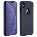 Miniatyrbild 3 av 5: Skal till iPhone XS Max Folio Mirror Ultratunn Flip Translucent - Midnattsblå Blå