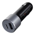 Pikkukuva 1 / 4: Auto tupakansytytin laturi - Satechi - 72W - USB-C PD - USB - Integroitu LED-merkkivalo Rymdgrå