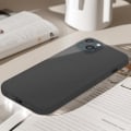 Miniatyrbillede 4 af 5: Beskyttelseskappe - AVIZAR - iPhone 15 Plus - Silikone Soft-touch - Sort - Indbygget MagSafe Svart