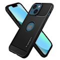 Miniatyrbillede 1 af 4: iPhone 13 etui - Spigen - Robust rustning - Stødsikker Silikone Carbon Finish Svart