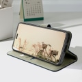 Miniatyrbillede 4 af 6: Etui til Honor Magic 6 Pro Pung med børstet effekt og Stand Midnight Blue