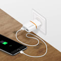 Miniatyrbillede 3 af 4: Netoplader - INKAX - Inkax - 2x USB-porte - Hurtig opladning - Hvid Vit
