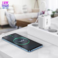 Miniatyrbillede 3 af 6: Oplader 38W Dobbelt USB-A QC 3.0 + USB-C PD Hurtigopladning Akashi hvid Vit