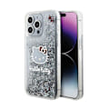Pikkukuva 1 / 6: Puhelinkuori - Hello Kitty - iPhone 15 Pro Max - Hopea - Nestemäinen glitter - Jäykkä Pengar
