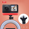 Miniatyrbillede 5 af 6: Selfie Lampe Teleskopisk Stativ med Bluetooth 5.2 Let Kompakt XO Sort