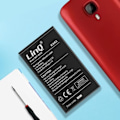 Miniatyrbillede 4 af 4: Internt batteri til Wiko Kar 3 - LINQ - BAT-WK08 - Kapacitet 1600mAh - Sort Svart