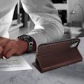 Miniatyrbillede 4 af 4: Étui Folio - AVIZAR - iPhone 11 - Ægte Læder - Mørkebrun - Video Støtte Mörkbrun