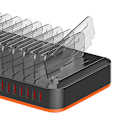 Pikkukuva 5 / 6: 100W Latausasema 15 USB-porttia 3.5A Tuki ja Tuuletin Musta