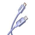 Miniatyrbillede 2 af 6: Data kabel Type-C til Type-C 100W, 1,2m - Baseus Crystal Shine (CAJY000605) - Lilla