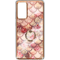 Miniatyrbillede 1 af 4: Beskyttelsesskal - AVIZAR - Samsung Galaxy S20 FE - Bi-materiel - Skæl-mønster - Holdring Rosa