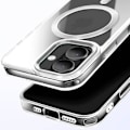 Miniatyrbillede 2 af 6: Coque MagSafe til iPhone 16 Plus Bagkrystal Farve Sølv Grå