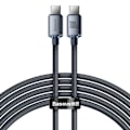 Miniatyrbild 1 av 6: Data kabel Typ-C till Typ-C 100W, 2m - Baseus Crystal Shine (CAJY000701) - Svart