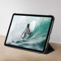 Miniatyrbillede 3 af 4: Etui - Apple - iPad Air 2020 - Øko-læder - Videostander - Tyndt Design Sort Svart