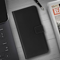 Pikkukuva 4 / 4: Samsung Galaxy A41 - AVIZAR - Aitoa Nahkaa - 2 Korttipaikkaa - Tukiominaisuus - Musta Svart