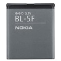 Miniatyrbillede 2 af 2: Batteri - NOKIA - BL-5F - 950 mAh - Sort - Nikkelhydride/lithiumion Svart