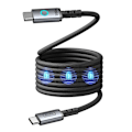 Miniatyrbild 1 av 5: Kabel Leopard typ USB-C till USB-C 5 A Magnetisk PD 100W 1.2m Iniu Svart Svart