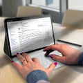 Miniatyrbild 3 av 4: AVIZAR Bluetooth-tangentbord för Samsung Galaxy Tab S7 Plus 12.4 - QWERTY Support Cover - Gul