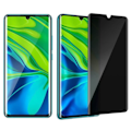 Miniatyrbillede 1 af 4: Xiaomi Mi Note 10/Note 10 Pro Anti-Spy hærdet glas transparent film sort Svart