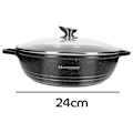 Pikkukuva 3 / 5: 24 cm paistopannu kannella ja mustalla kivipinnoitteella Rosenberg Svart