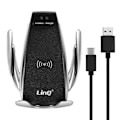 Miniatyrbillede 1 af 5: Bilholder - LINQ - QI 10W - 360° drejelig - Kompatibel 3,5'' til 6,5'' - Automatisk åbning