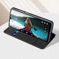 Pikkukuva 3 / 6: Kotelo Samsung Galaxy A25 5G:lle - DUX DUCIS - Musta - Korttitelineen videotuki Svart