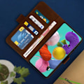 Pikkukuva 3 / 4: Samsung Galaxy A51:n kotelo - AVIZAR - Folio-kuori - Korttipidike - Tukitoiminto - Ruskea kastanj