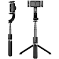 Miniatyrbild 1 av 4: Perche Stabilisateur Smartphone - AVIZAR - Inbyggd stativ - Bluetooth-fjärrkontroll - Svart
