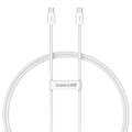 Miniatyrbillede 1 af 6: Kabel (P10365200211-00) Type-C til Type-C, 30W, 1m BASEUS Hvid