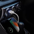 Pikkukuva 4 / 4: Laturin Sytyttimeen - Baseus - 5A - Nopean Latauksen - 2 USB Porttia - USB Type C Svart