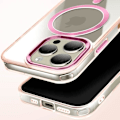 Pikkukuva 2 / 6: MagSafe-kuori iPhone 15 Pro: Kirkas lasinen takakansi, vaaleanpunainen shamppanja Rosa