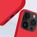Pikkukuva 3 / 5: Kotelo iPhone 16 Pro Maxille - AVIZAR - Soft Touch Mat - Joustava silikoni - Punainen Röd